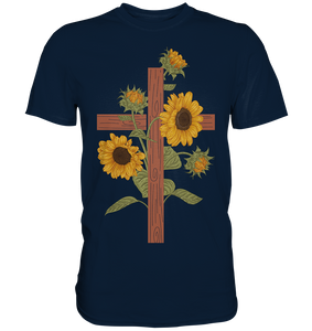 Religion Sonnenblumen Kreuz T-Shirt Christlicher Gärtner Geschenk