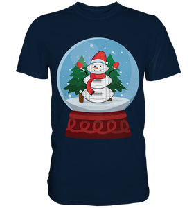 Weihnachten American Football Schneemann T-Shirt