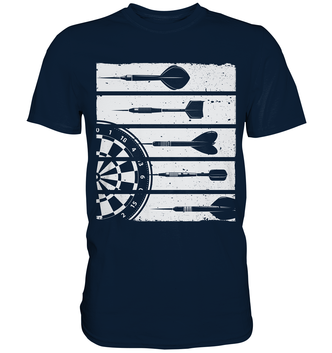 Retro Dartscheibe Dart Team Darts Pfeile T-Shirt