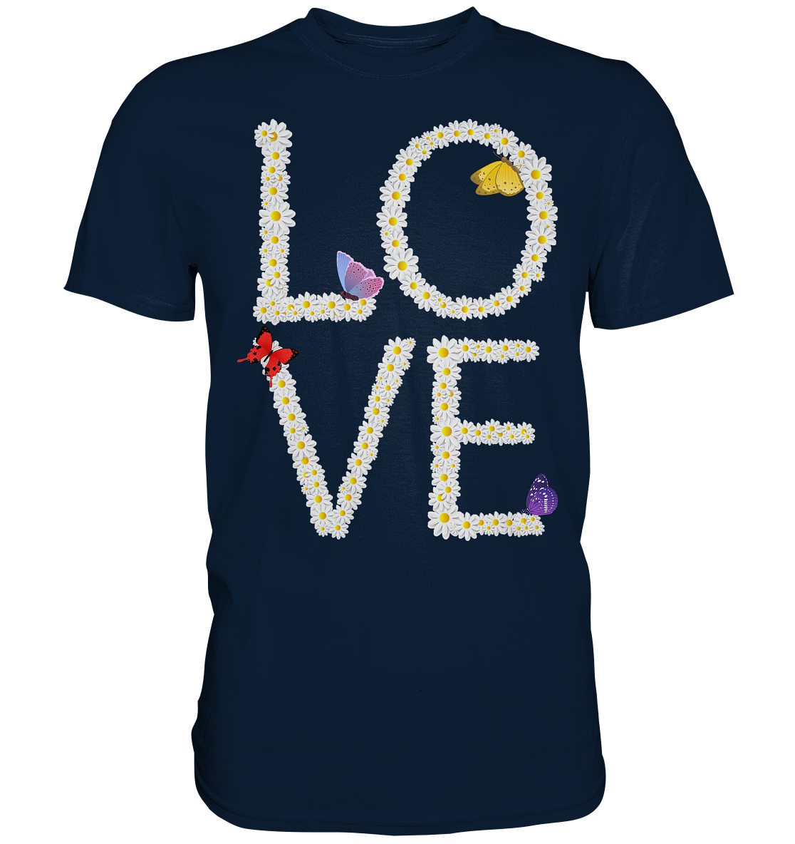 Love Gänseblumen Frauen Schmetterling T-Shirt