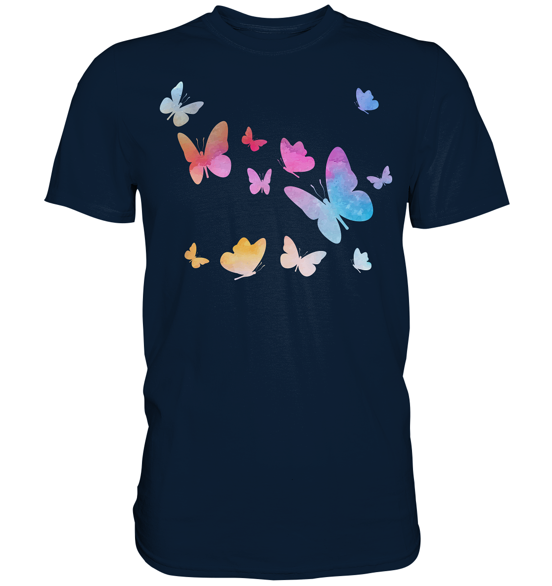 Aquarell Farbenfrohe Schmetterlinge T-Shirt