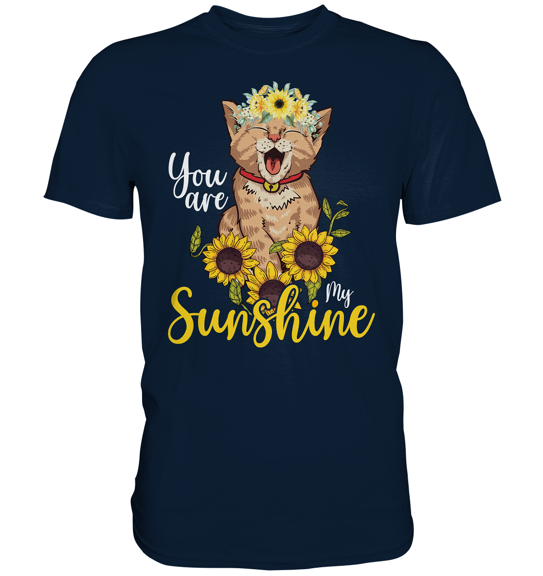 Katzenliebhaber Sonnenblumen Shirt Gärtner Katzen Geschenk Garten