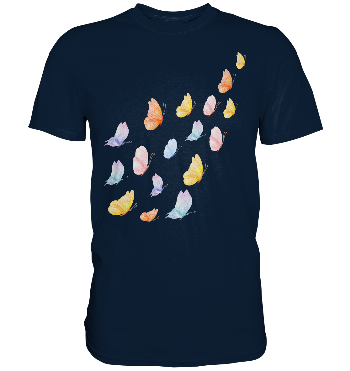 Frauen Pastel Schmetterlinge T-Shirt