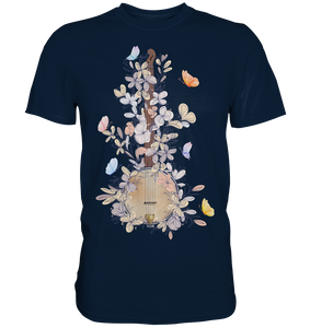 Banjo Frauen Blumen Schmetterling T-Shirt