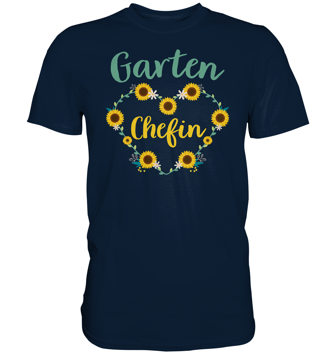 Garten Chefin T-Shirt Sonnenblumen Garten Motiv Gärtner Geschenk