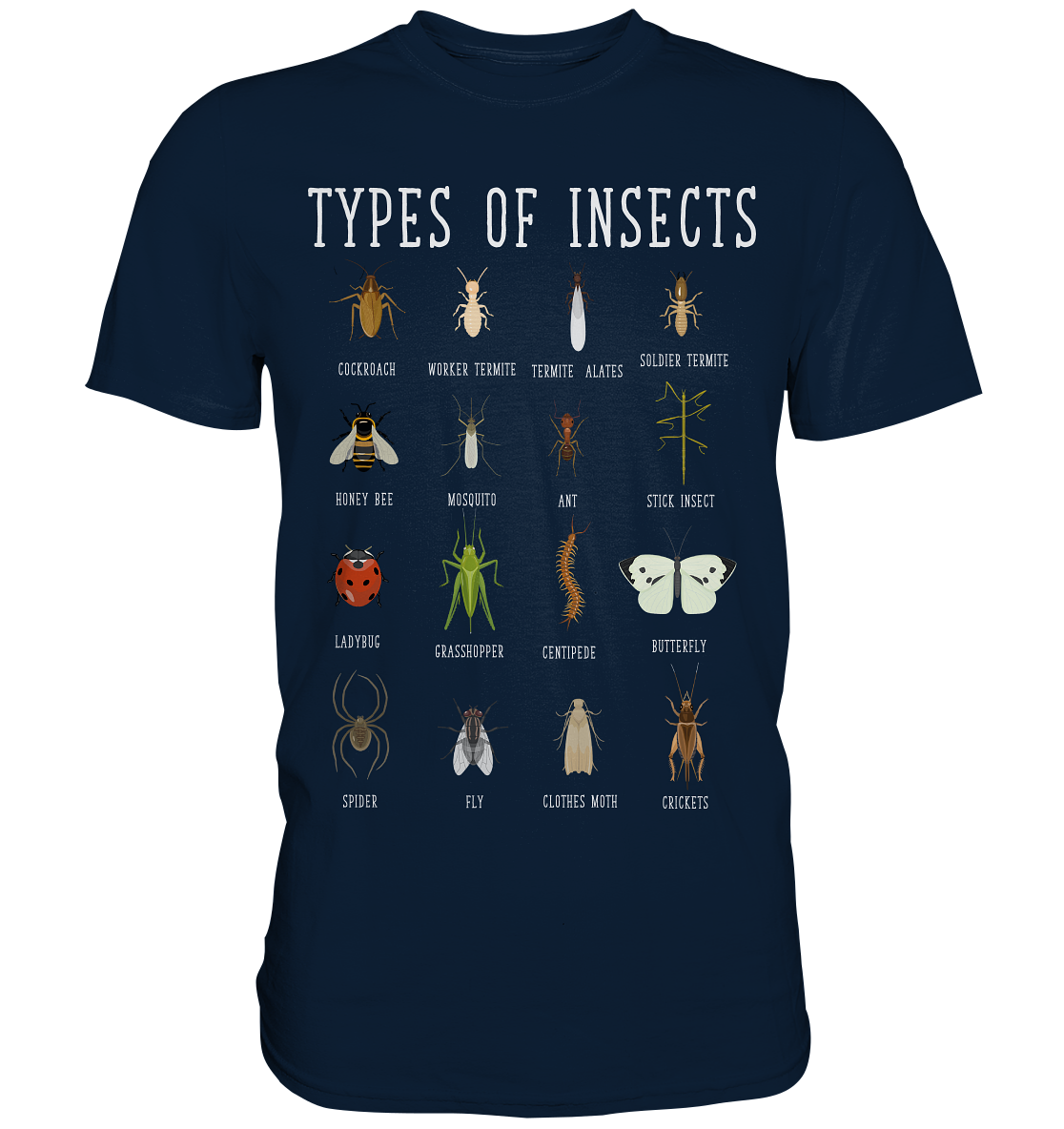Insektenarten Entomologie Insekten T-Shirt