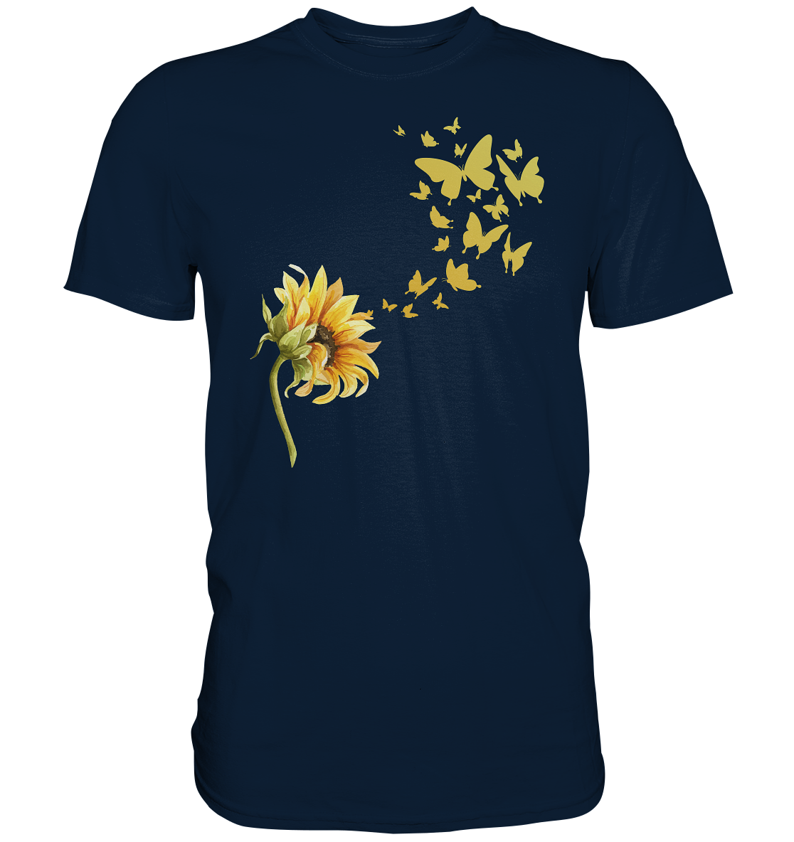 Schmetterling Sonnenblumen T-Shirt Garten Motiv Gärtner Geschenk Sommer