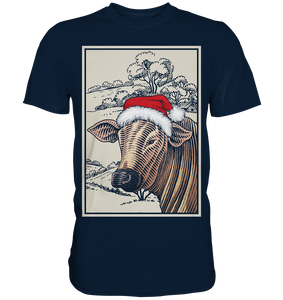 Kuh Weihnachtsshirt Landwirt Weihnachtsoutfit Weihnachten T-Shirt