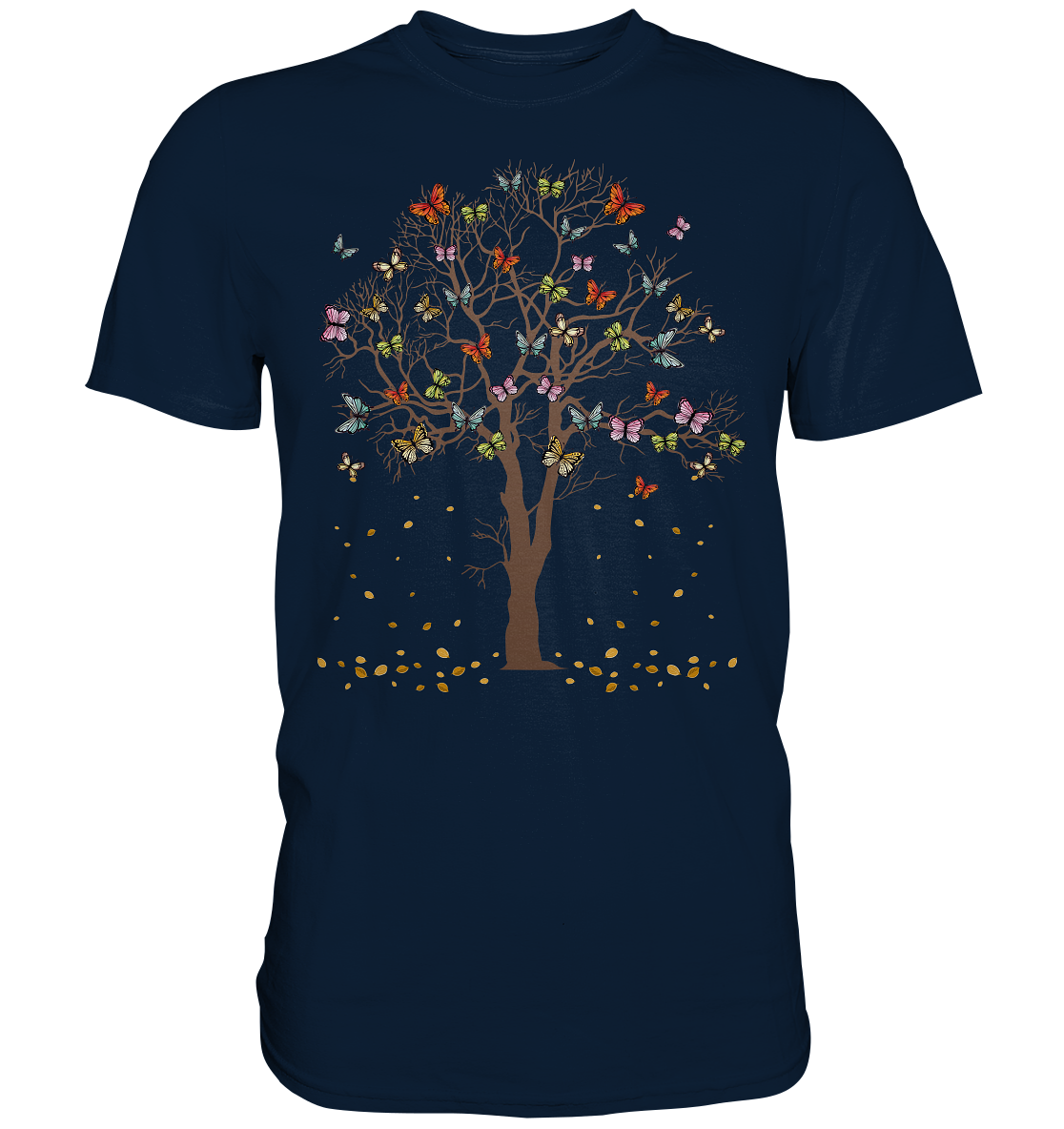 Frauen Schmetterlinge Baum T-Shirt