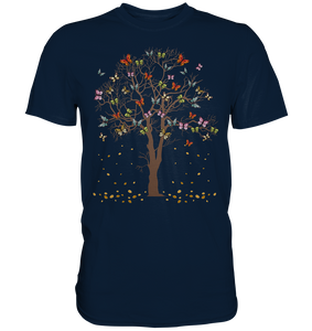 Frauen Schmetterlinge Baum T-Shirt