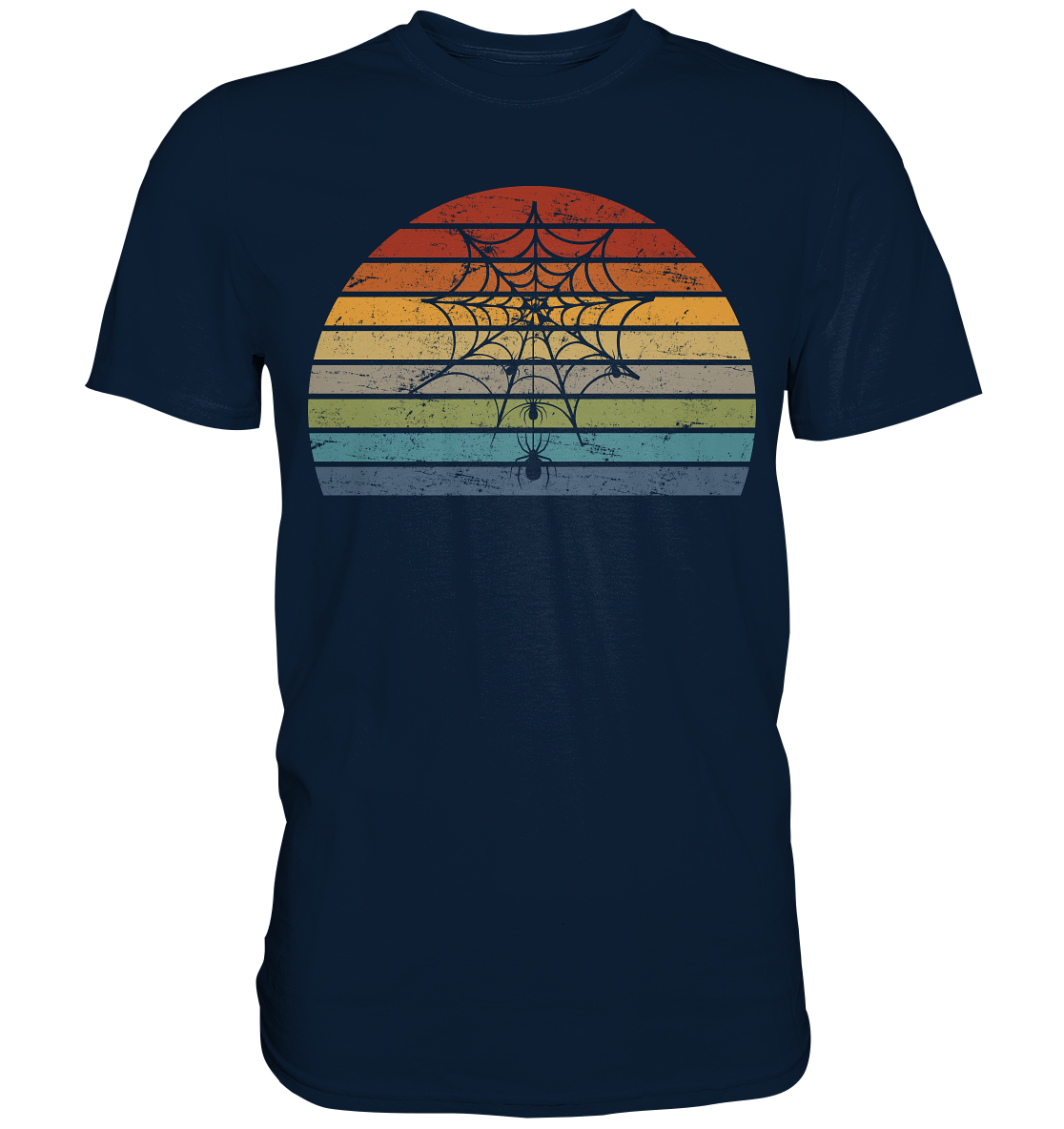 Spinne Insekten Spinnwebe Retro T-Shirt
