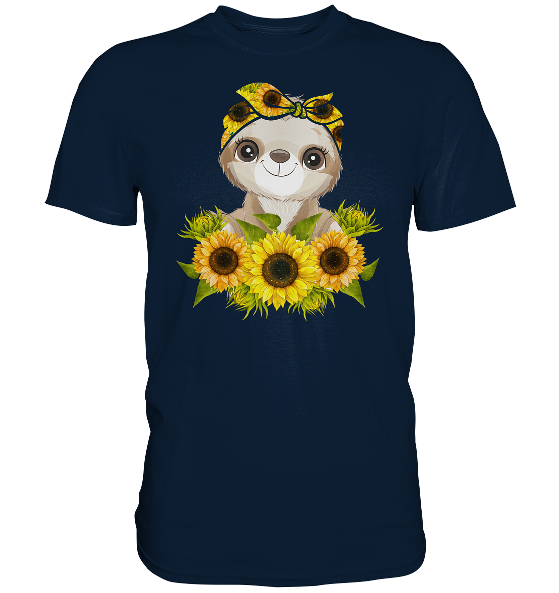 Faultier Sonnenblumen T-Shirt Garten Motiv Gärtner Geschenk