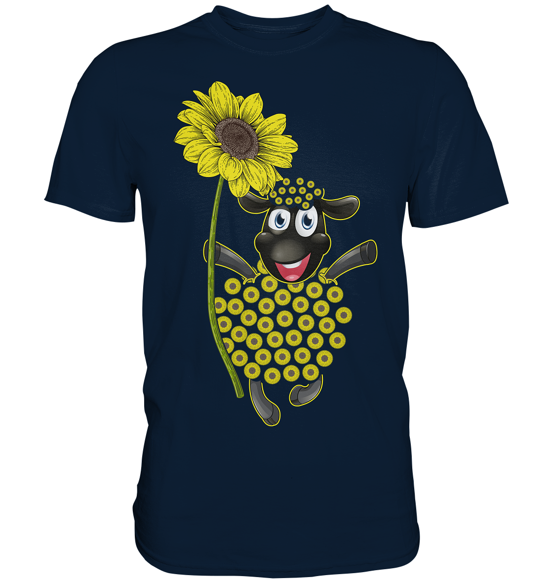 Schaf Sonnenblumen T-Shirt Lustiges Gärtner Geschenk Garten