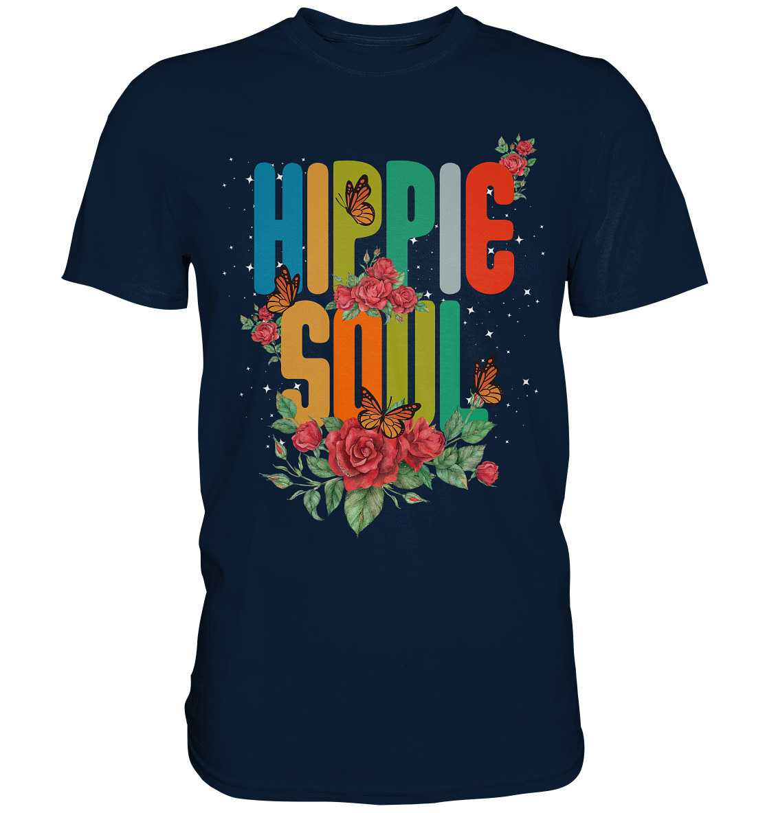 Frauen Hippie Schmetterling T-Shirt