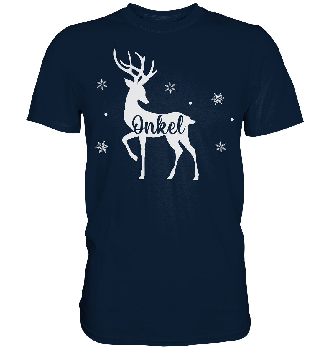 Onkel Rentier Weihnachtsoutfit Xmas Schneeflocken Weihnachten T-Shirt