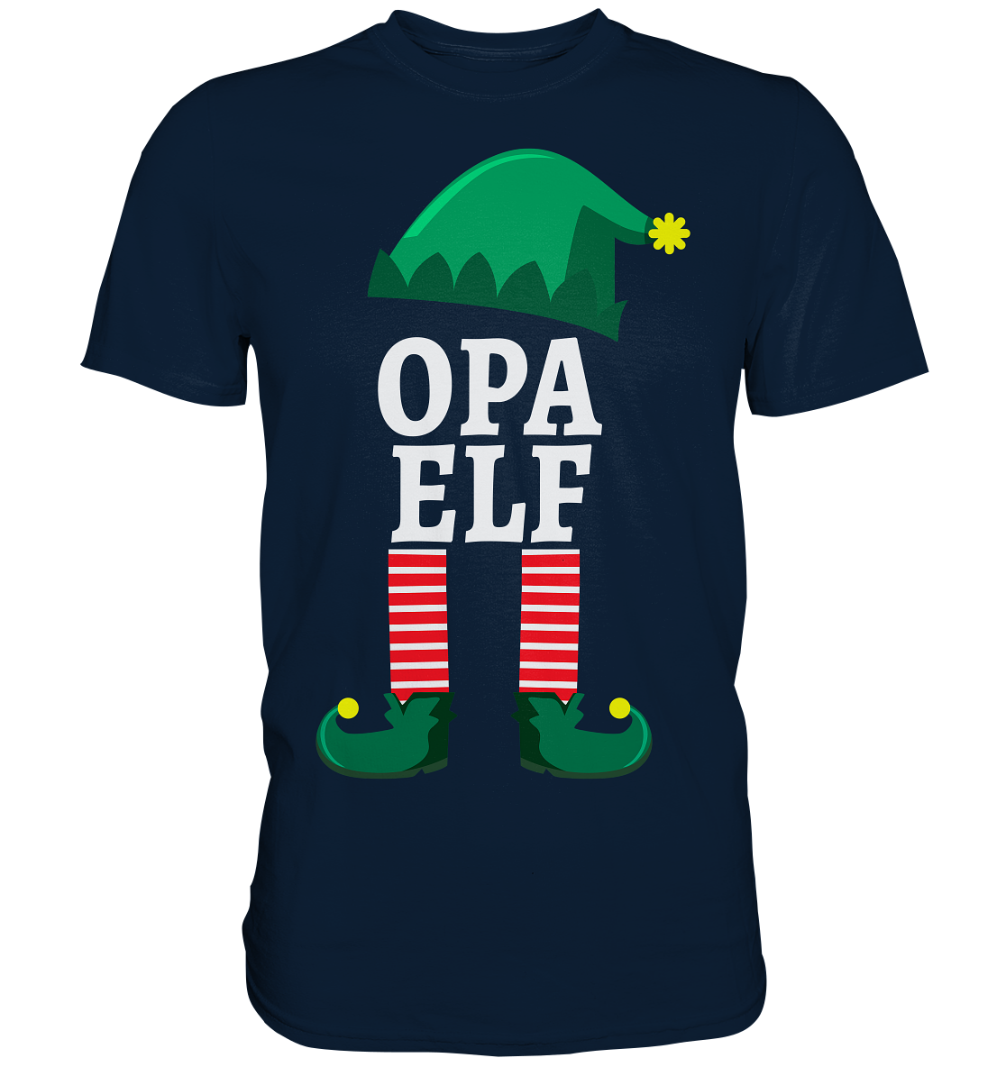 Opa Elf Familie Weihnachten Großvater Weihnachtself T-Shirt