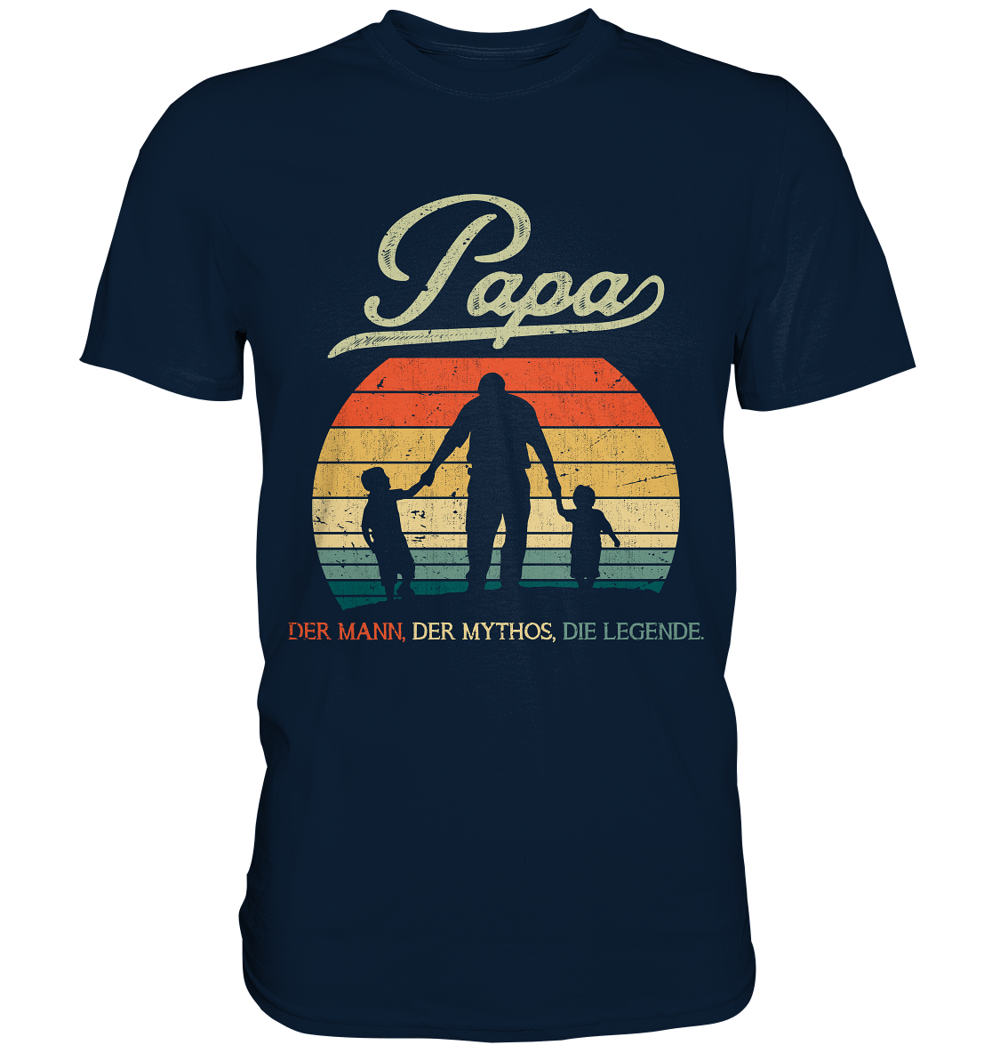 Papa Tochter Sohn Vater Geschenk Vatertag T-Shirt