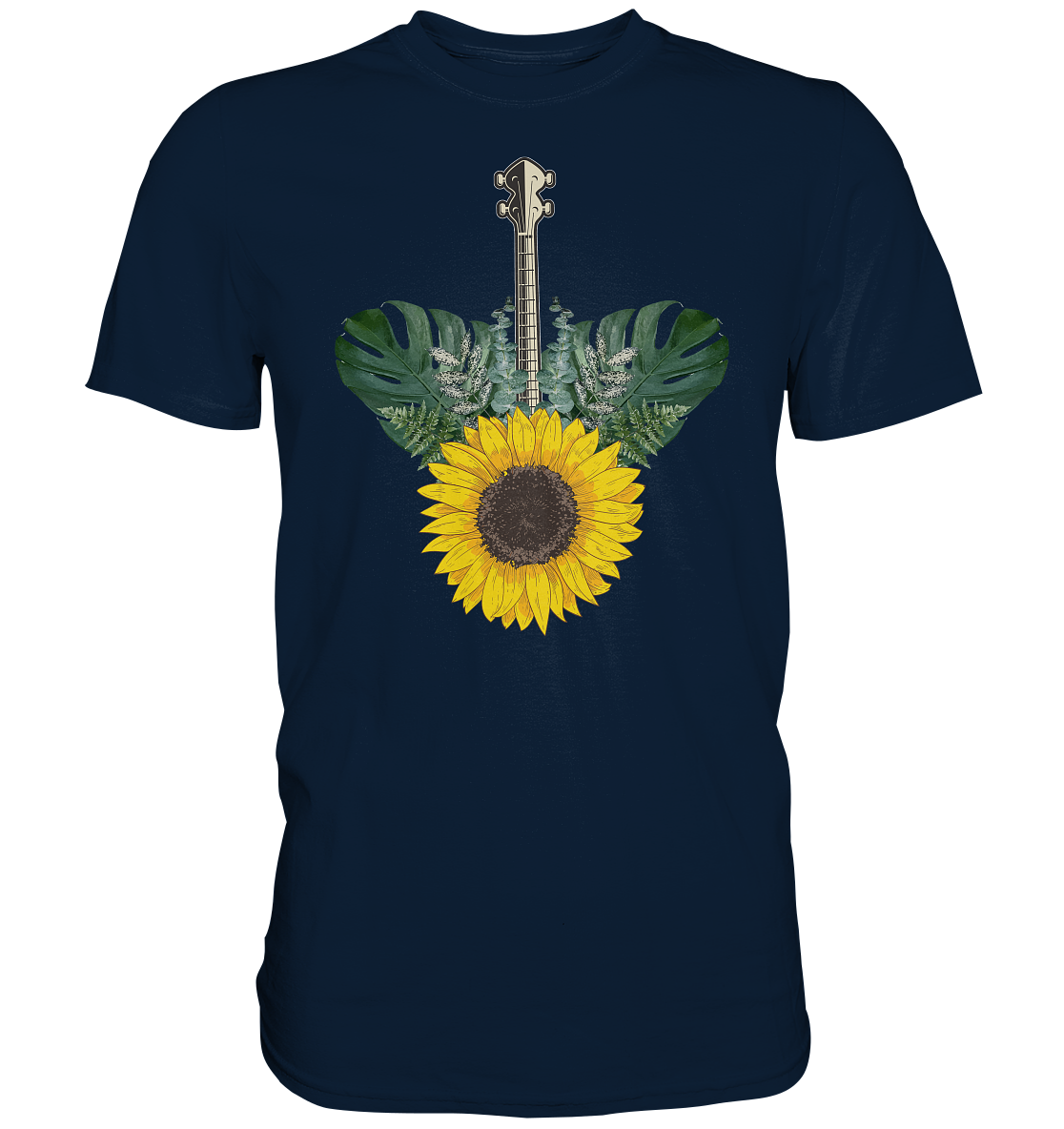 Ukulele Sonnenblumen T-Shirt Garten Hawaii Motiv Gärtner Geschenk