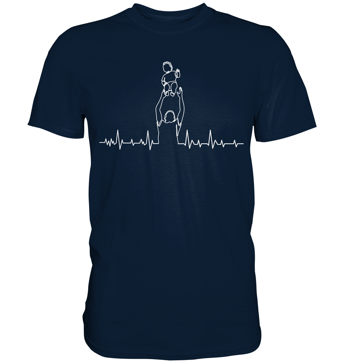 Papa Sohn Herzschlag Vatertag Bester Vater T-Shirt