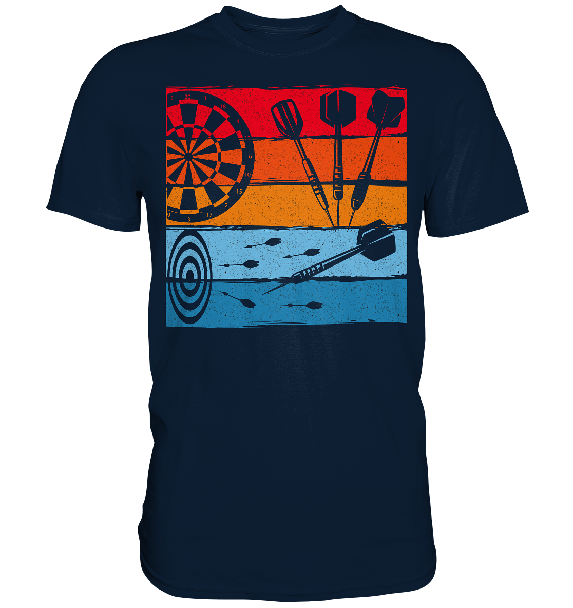 Retro Dartpfeil Dartscheibe 180 Darts T-Shirt