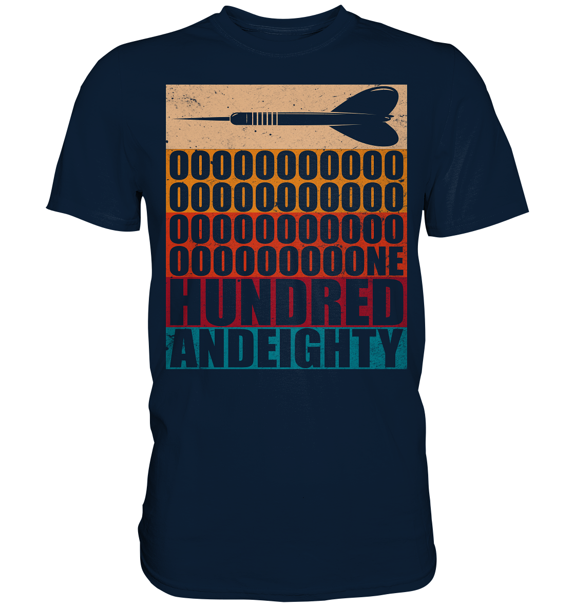 Vintage Darts Retro Pfeil 180 Einhundertachtzig T-Shirt