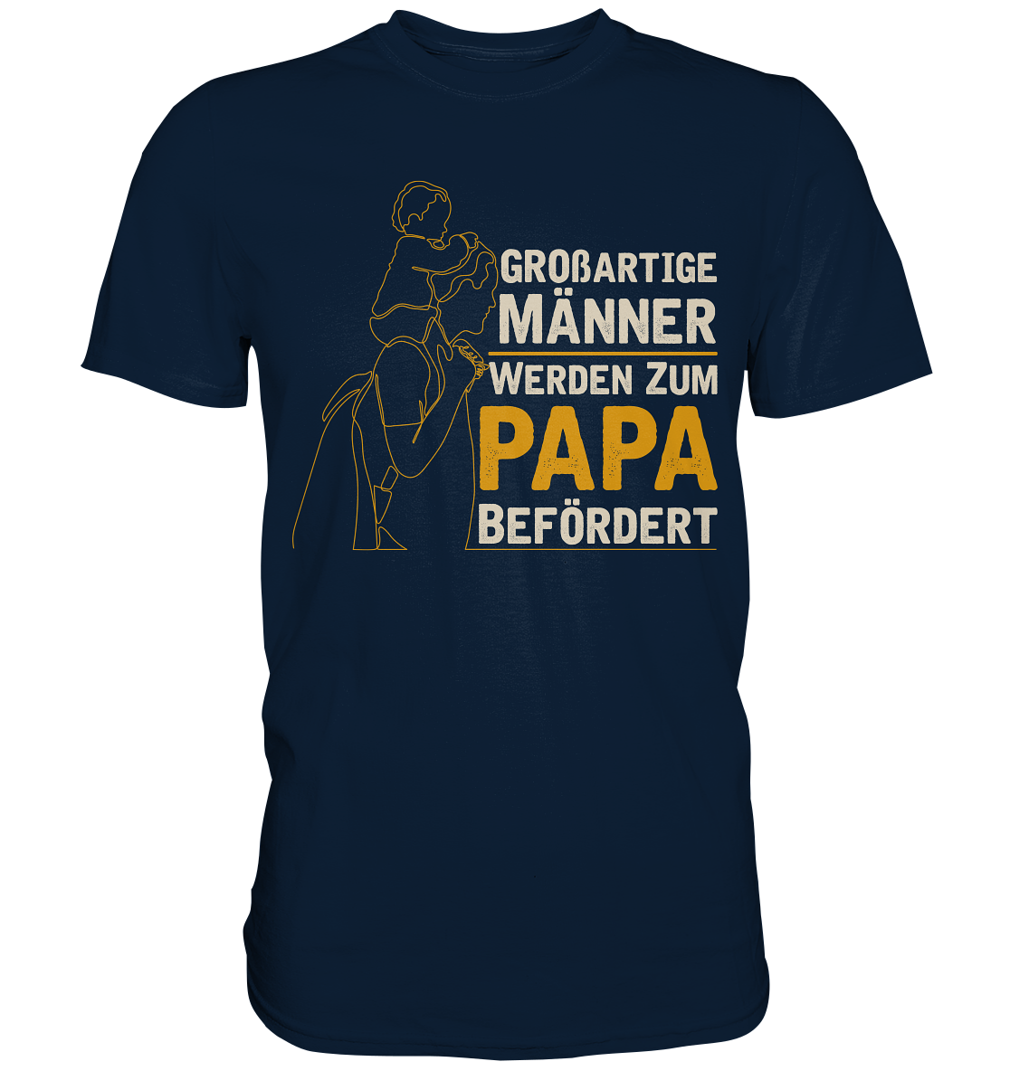 Männer werden zum Papa befördert Vatertag Geschenk Vater T-Shirt