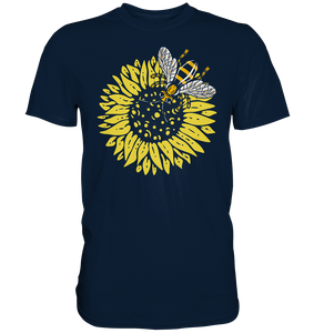 Biene Sonnenblumen T-Shirt Gärtner Imker Geschenk Garten