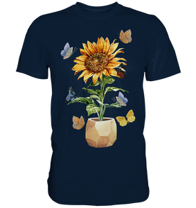 Schmetterling Sonnenblumen Shirt Gärtner Geschenk Garten