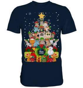 Weihnachten Katzen Weihnachtsbaum Kätzchen Weihnachtsoutfit T-Shirt