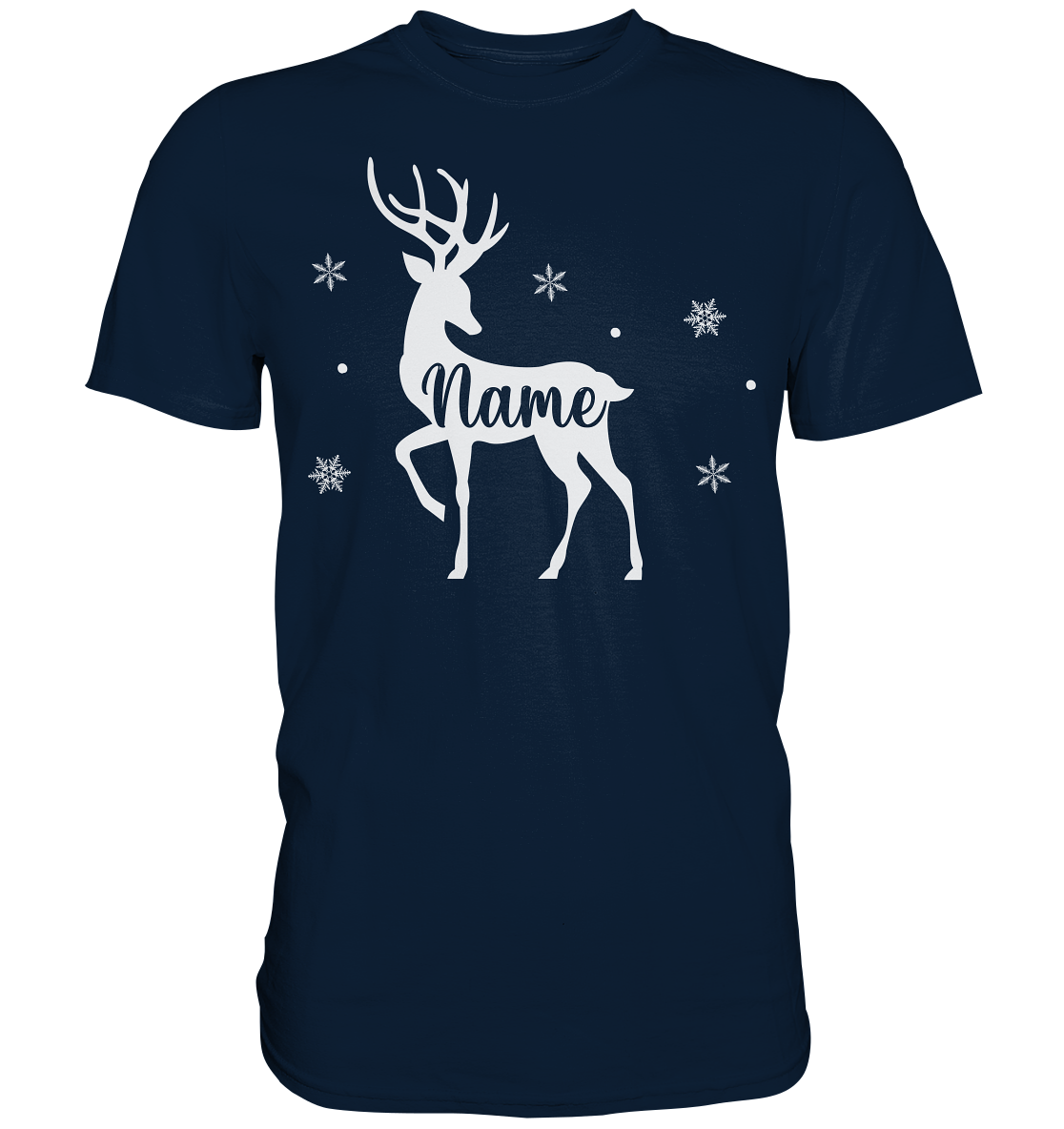 Rentier Personalisiertes Weihnachtsoutfit Wunschname Weihnachten T-Shirt