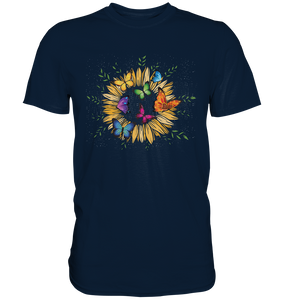 Sonnenblumen Schmetterlinge Shirt Garten Motiv Gärtner Geschenk