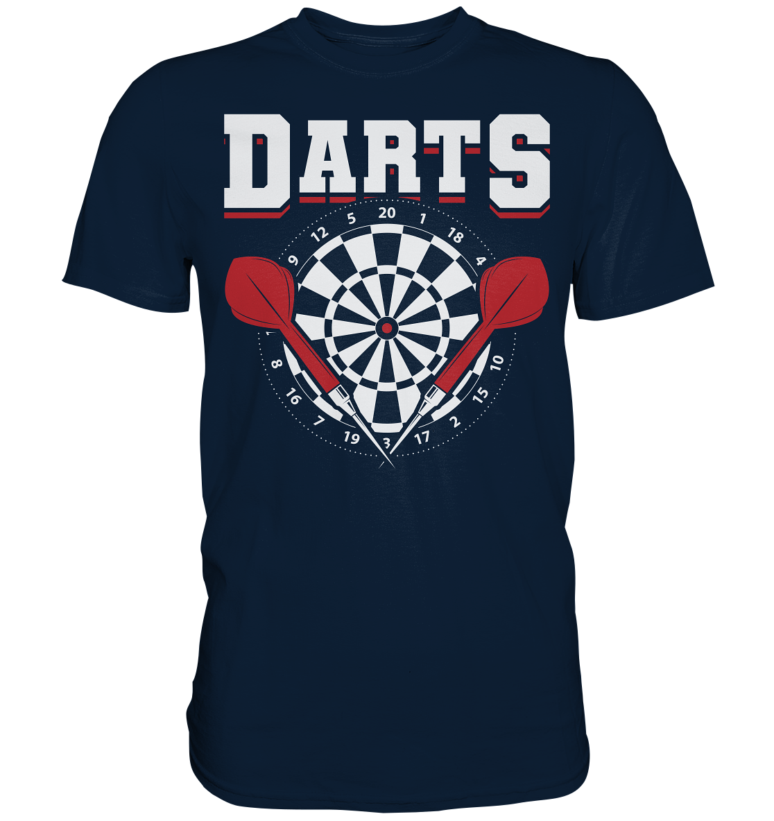 Darts Dartpfeile Dartscheibe T-Shirt
