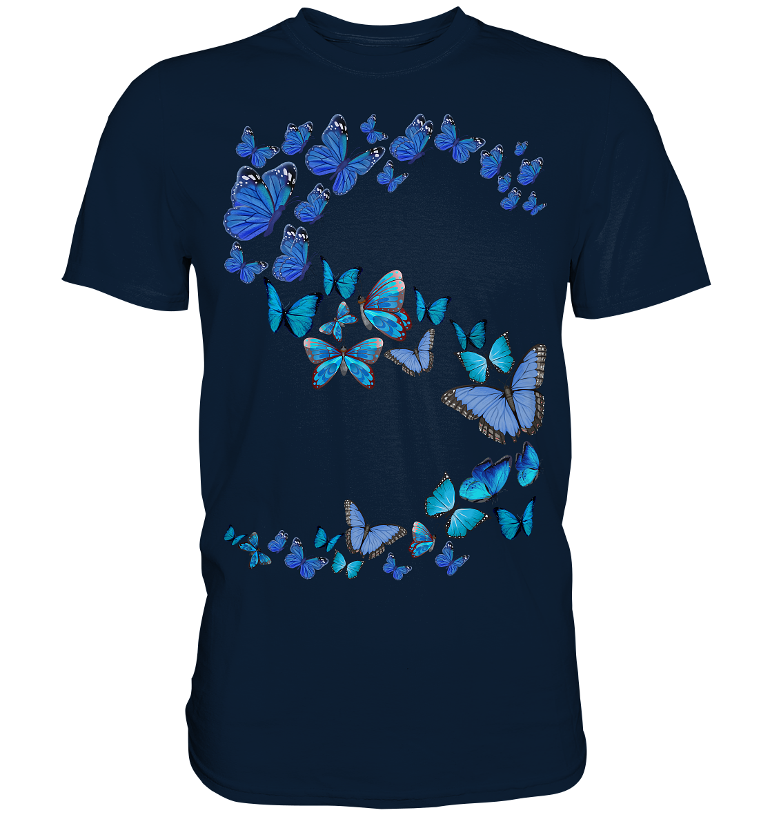 Schöne Blaue Schmetterlinge T-Shirt