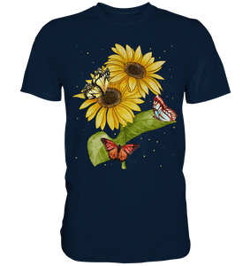Sonnenblumen Schmetterlinge T-Shirt