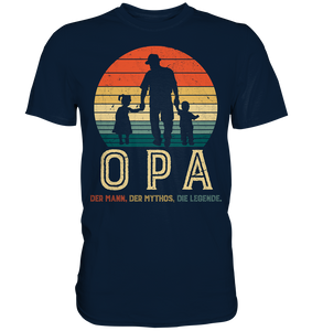 Opa Enkel und Enkelin Großvater Papa Vater T-Shirt - Premium Shirt