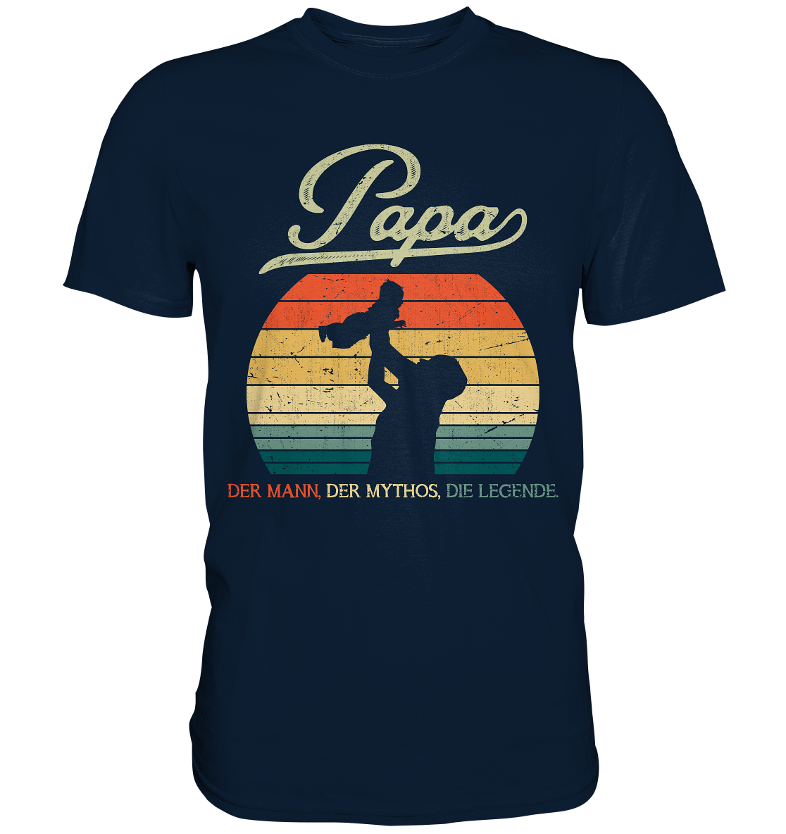 Papa Kind Baby Vater Geschenk Vatertag T-Shirt