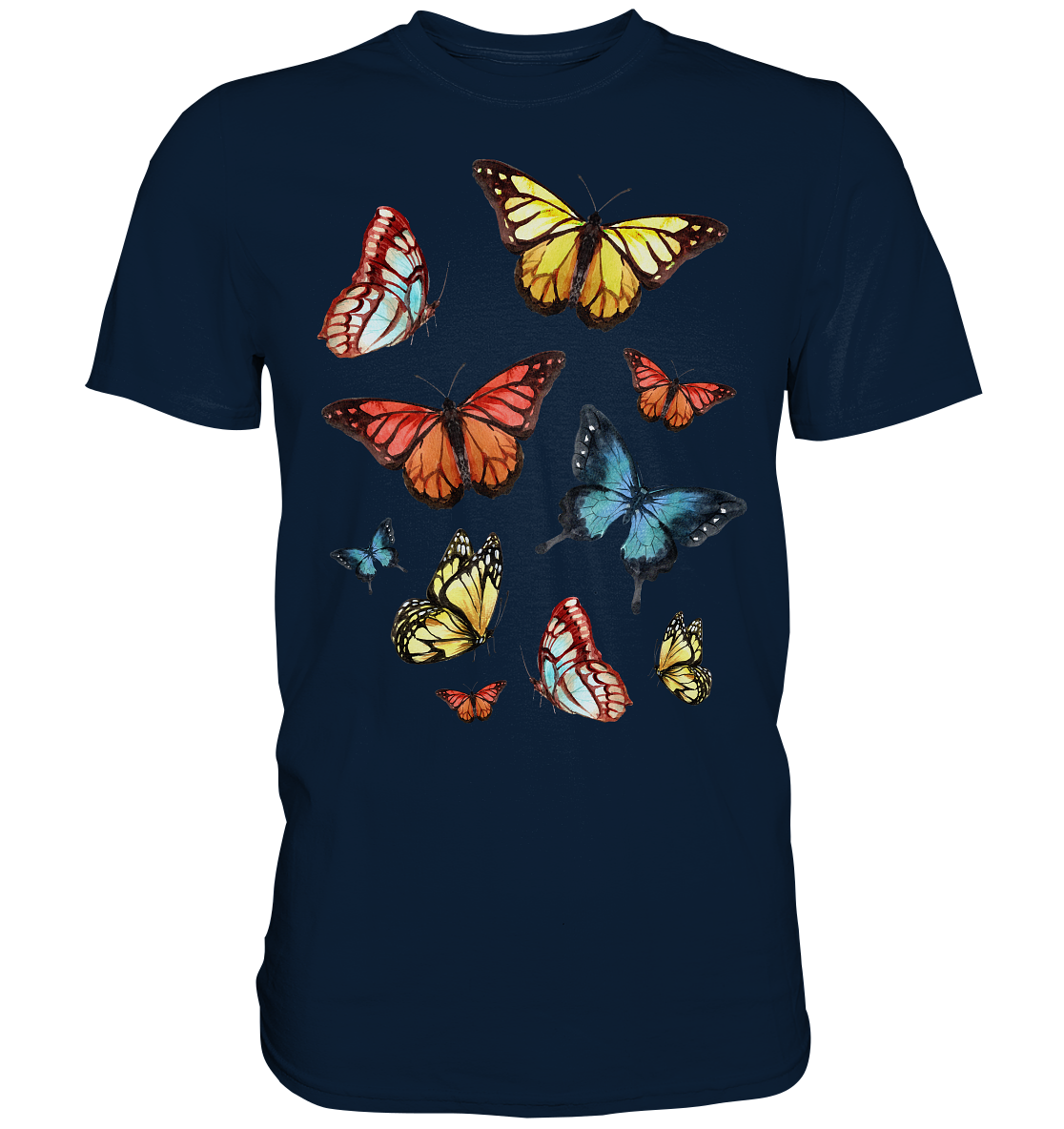 Frauen Bunte Schmetterlinge T-Shirt