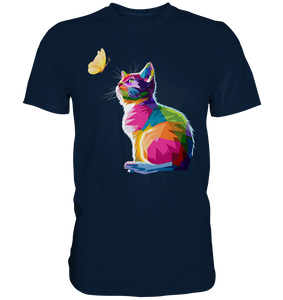 Schmetterling Mädchen Frauen Katzen T-Shirt