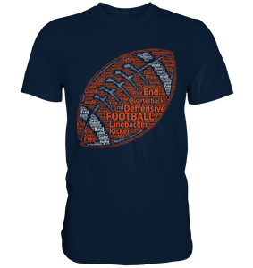 American Football Wortwolke Linemen Verteidigung T-Shirt