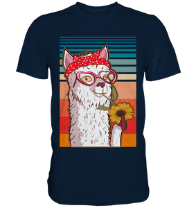 Lama Sonnenblumen T-Shirt Gärtner Geschenk