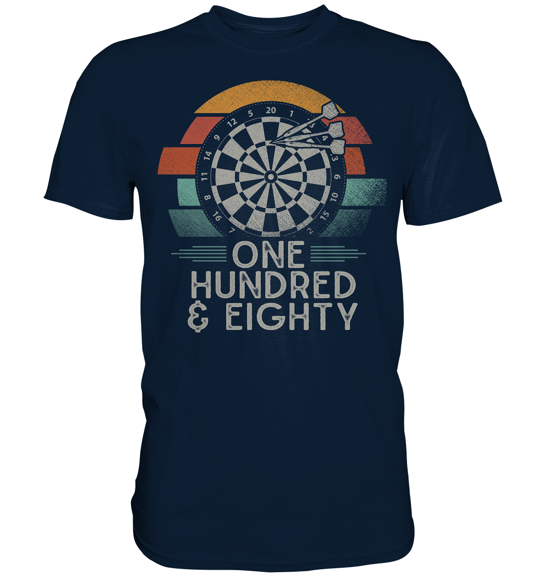 Vintage Triple 20 Dartscheibe Einhundertachtzig 180 Dart T-Shirt