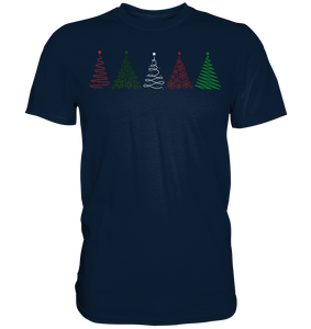 Weihnachtsshirt Minimalistische Weihnachtsbäume Weihnachtsoutfit Weihnachten T-Shirt
