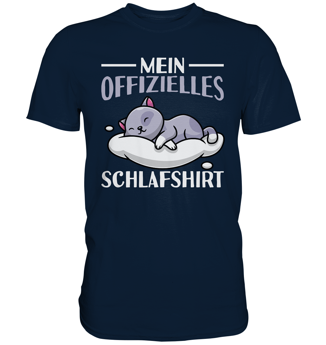 Offizielles Schlafshirt Nachthemd Schlafanzug Pyjama Schlafen Katze T-Shirt