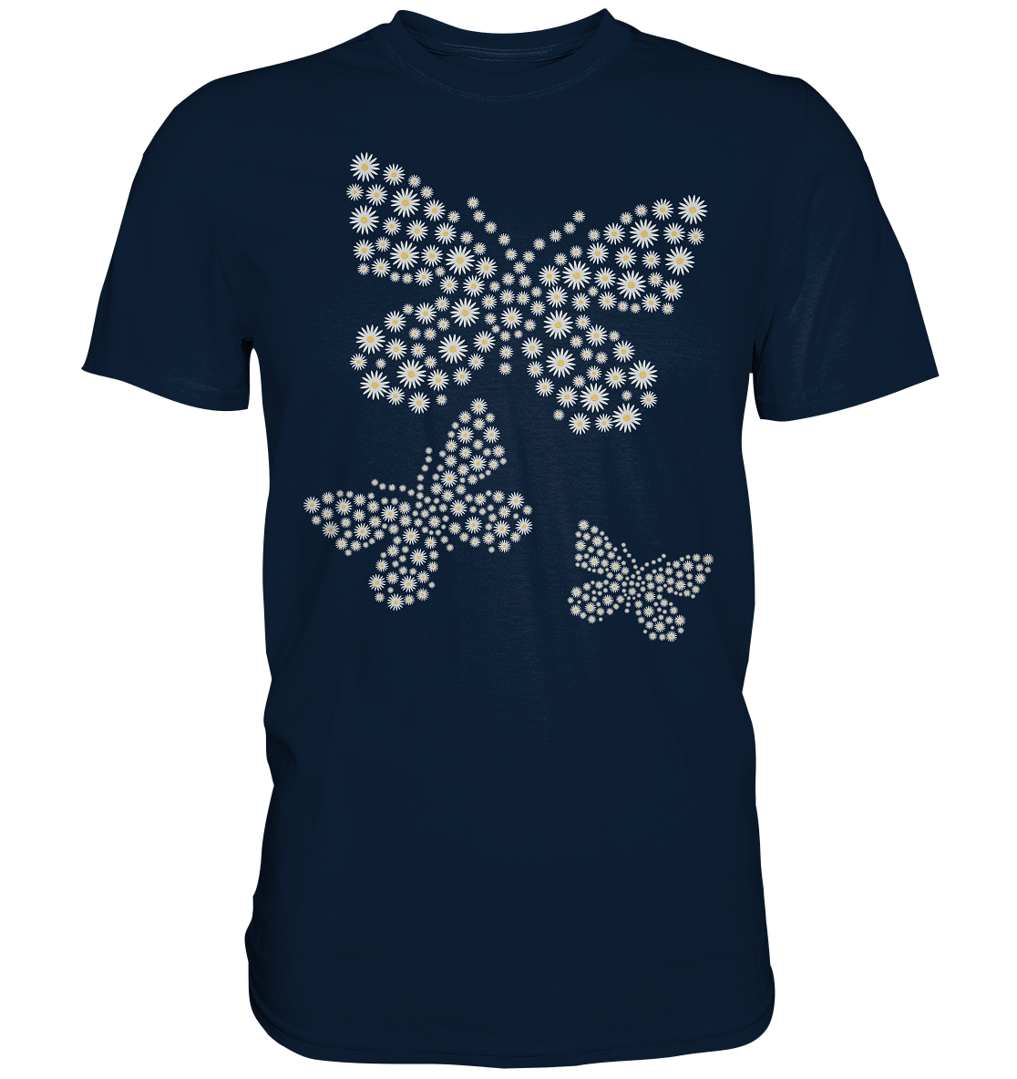 Frauen Gänseblümchen Schmetterlinge T-Shirt