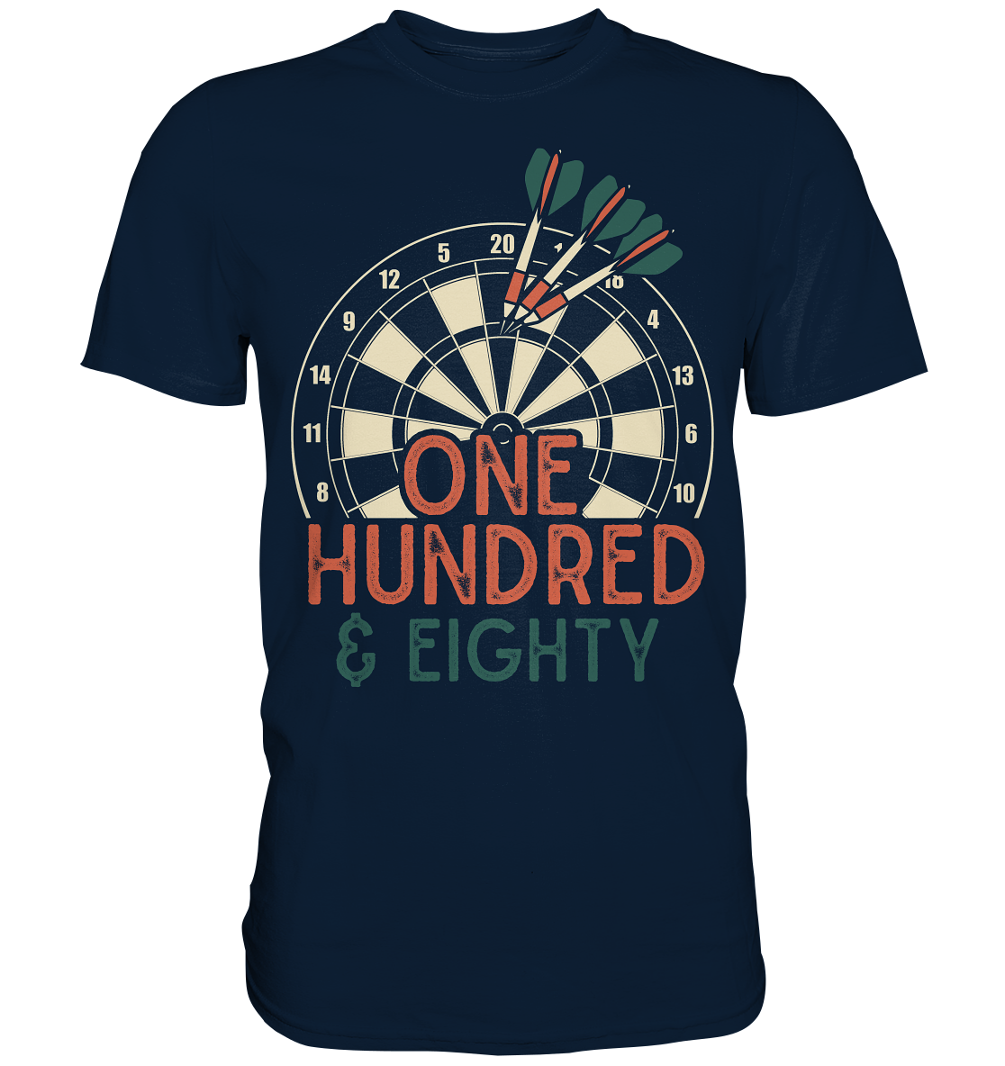 Darts 180 Sport Dartpfeile Turnier Einhundertachtzig Dart T-Shirt