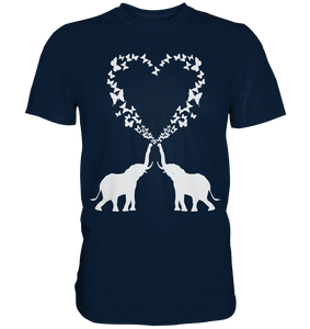 Elefant Herz Schmetterling T-Shirt