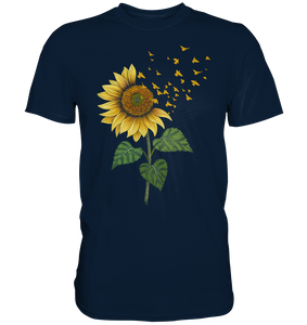 Vögel Sonnenblumen T-Shirt Garten Vogel Motiv Gärtner Geschenk