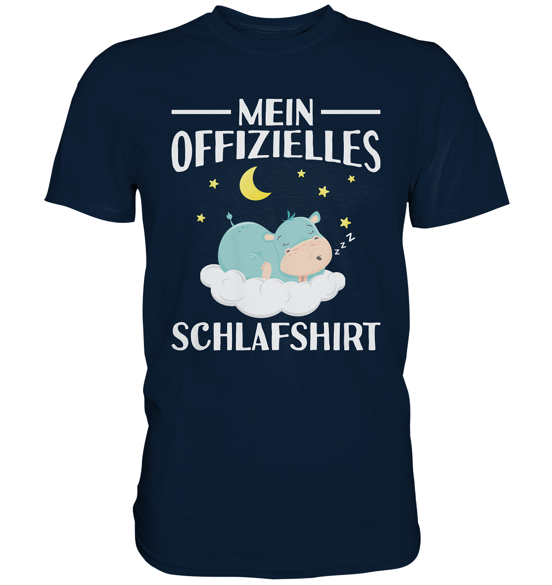 Offizielles Schlafshirt Nachthemd Schlafanzug Pyjama Nilpferd T-Shirt