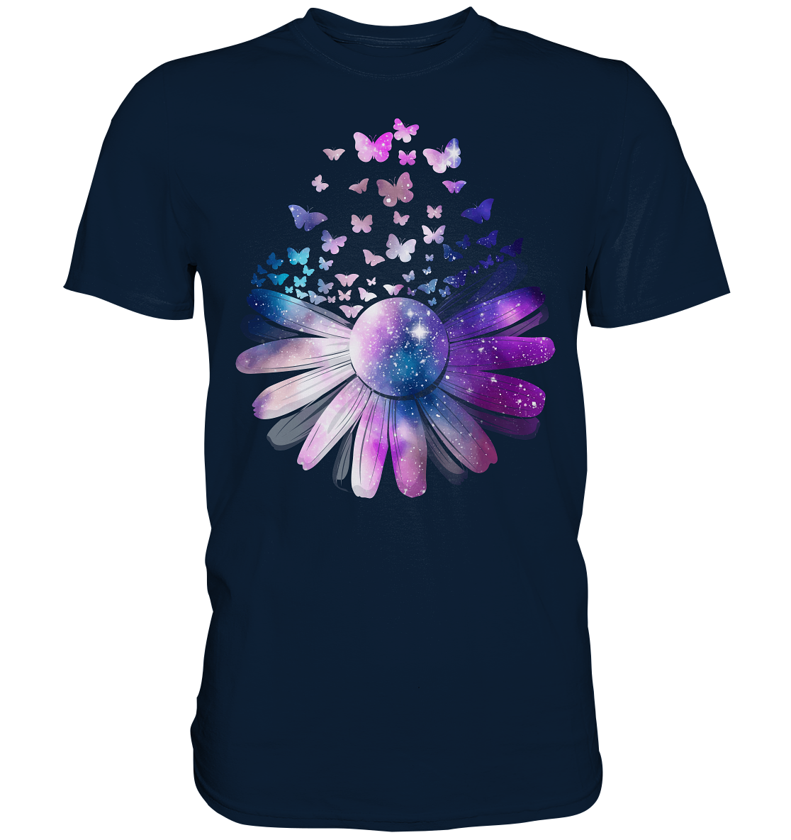 Frauen Galaxie Schmetterling T-Shirt
