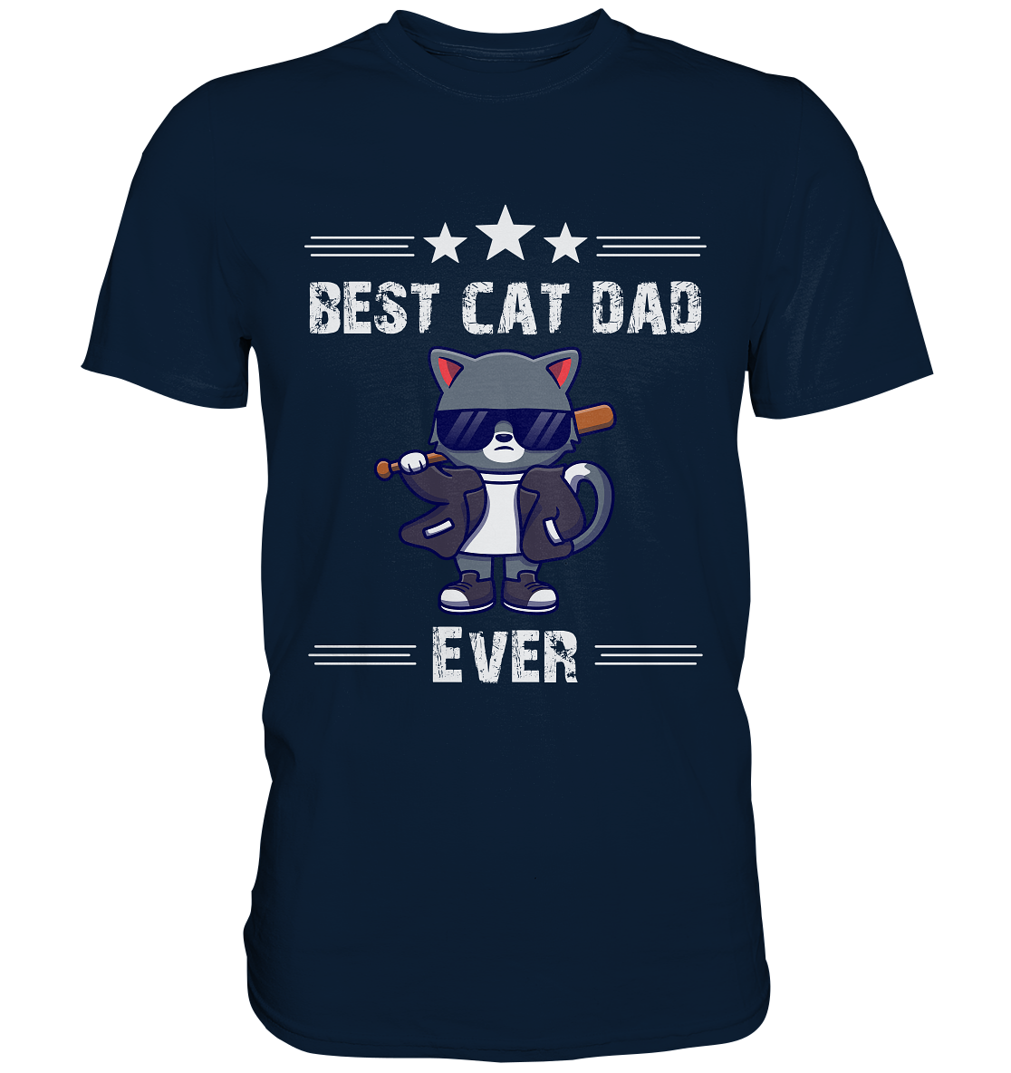 Bester Katzen Vater T-Shirt Lustige Katze Papa